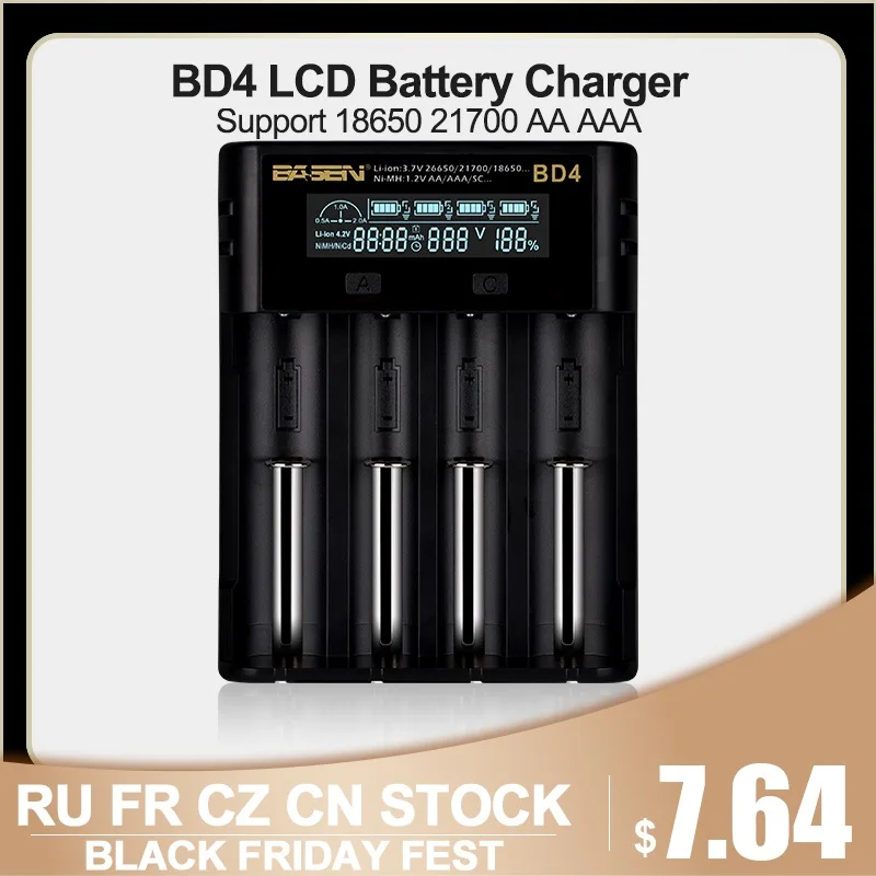 Зарядное устройство 18650 для NiMH 1 2 в AA AAA литиевых 3 7 21700 26650 32650 аккумуляторов с ЖК