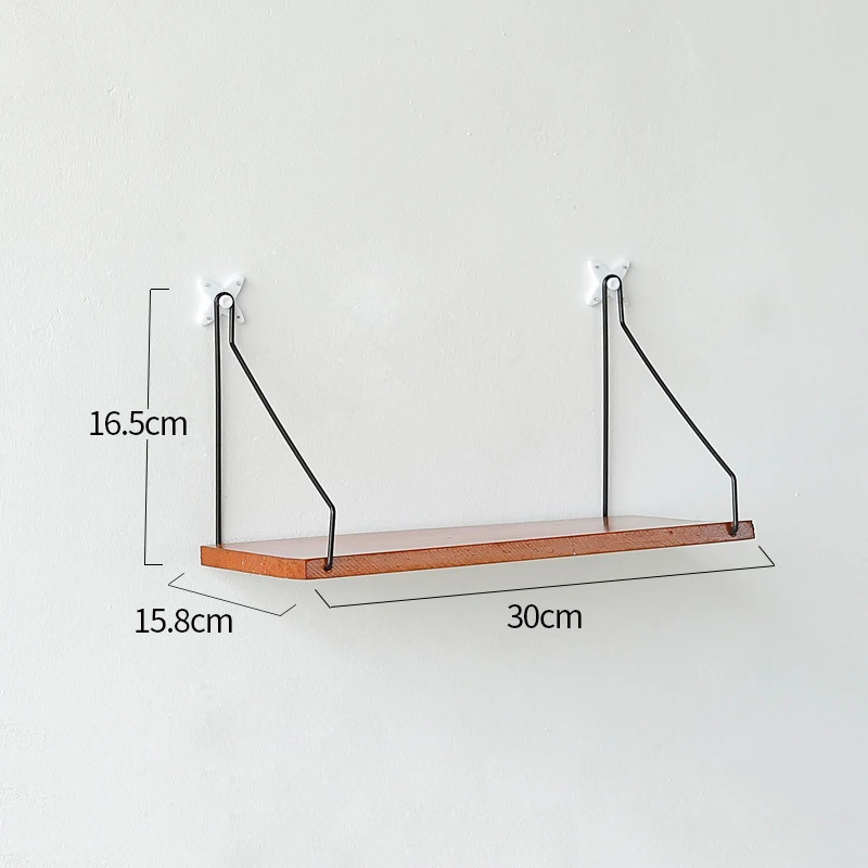 C Type Wood Color 1 Сетка настенный подвесной домашний спальня дисплей крюк цветок стенд полка Шестигранная 3 слоя железный стеллаж Органайзер искусство - Цвет: C Type Wood Color 1