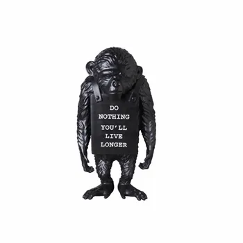 

New Monkey Sign British Street Artist Art&Craft Modern Statue Desk Ornaments Creative Gorilla Living Room Decor M3980