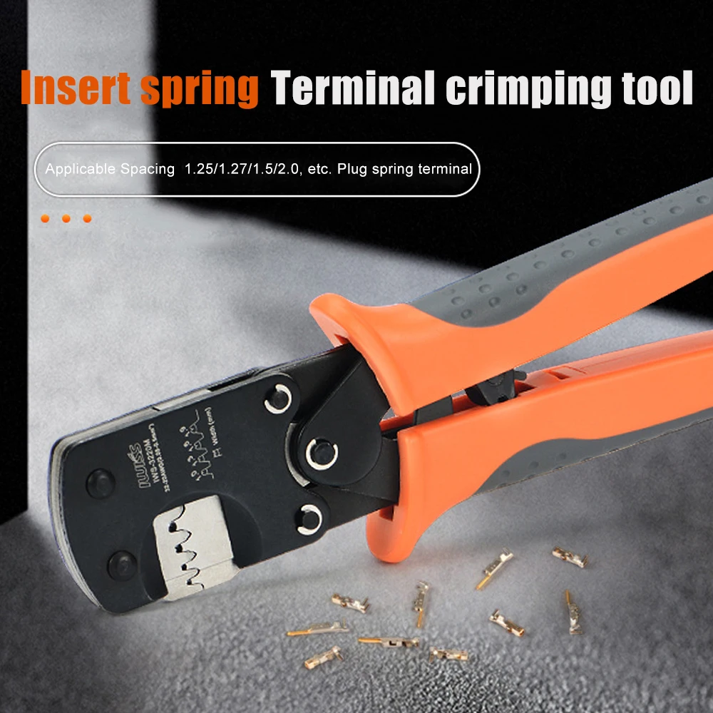 IWS-3220M Ratchet Crimping Plier 0.08-0.5mm² AWG32-20 Hand Crimper Tools for Narrow-pitch Connector Pins Crimp Range