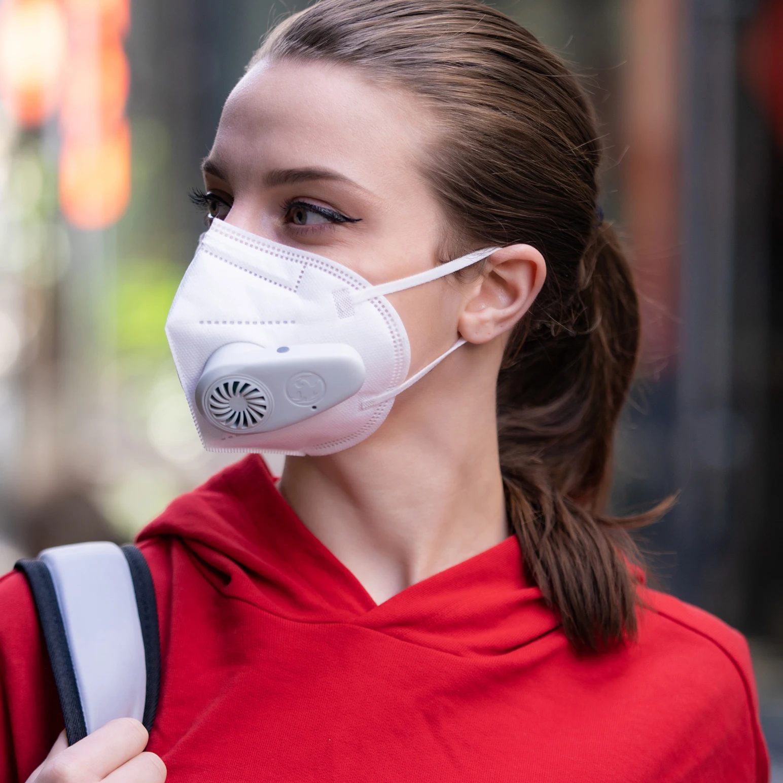 

Unisex white Mask Smart Electric Air Purifying Masks PM2.5 Anti Dust Pollution Adjustable Breathing Valve PK Xiaomi-Purely Mask