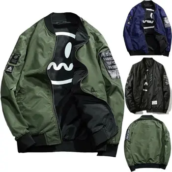 

Mens Winter Casual Jacket Autumn Zippers Jumper Pilot Fight Bomber Coat Baseball Sports Outwear Tops Clothes