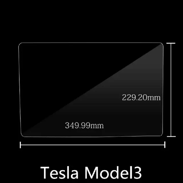Center Console Navigation and Dashboard Screen Protector Tempered Glass Anti-Scratch Protector for Tesla Model 3/X/S 6