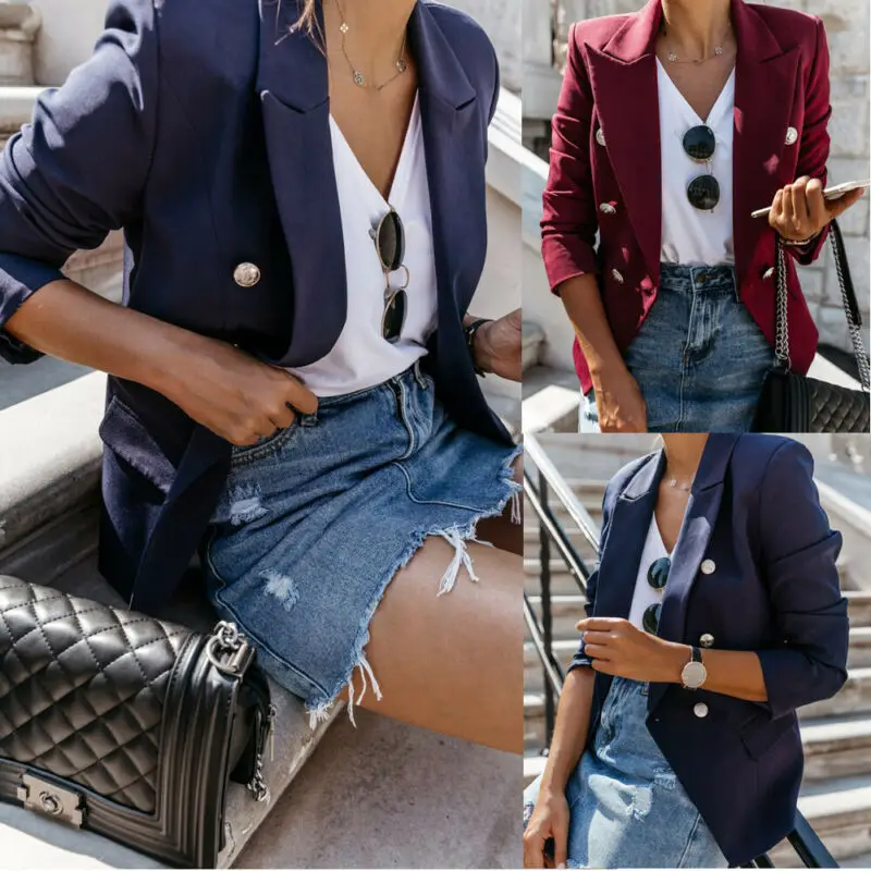 discount  1PC Women Winter Warm Wool Lapel Long Coat Trench Parka Jacket Overcoat Outwear