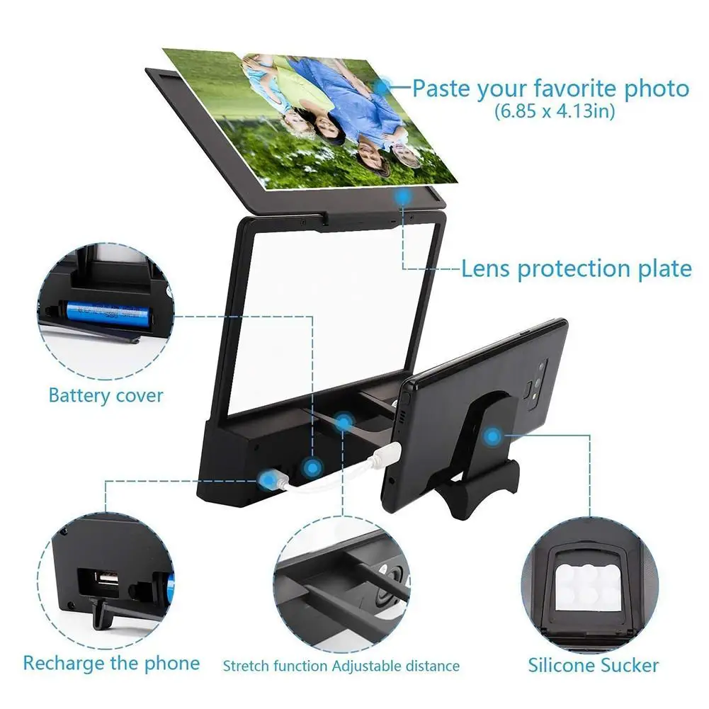 8 5 дюймовый телефон Bluetooth динамик 3D HD портативный проектор для