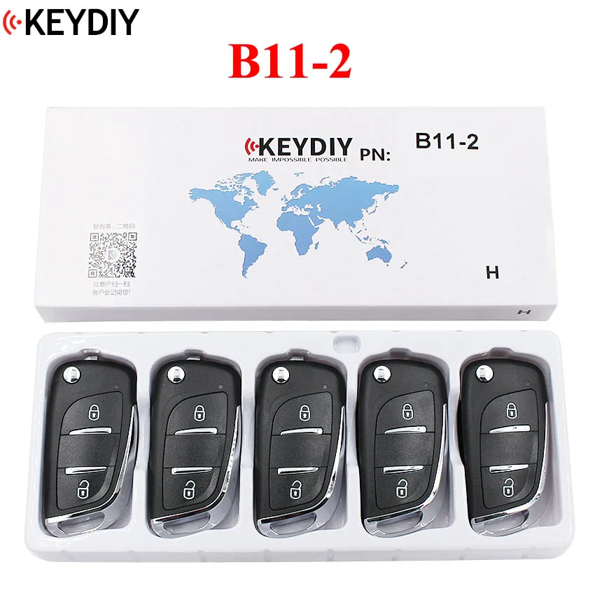 5 шт./лот, KEYDIY B11-2 KD-X2 KD900 URG200 KD-X2 дистанционного Управление 2 пуговицы ключи Дистанционного DS Стиль для KD мини KD900