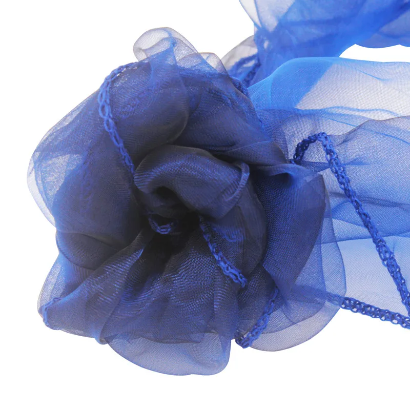 25 шт./лот, персиковый Свадебный чехол на стул из органзы с поясом и бантом, свадебное украшение для банкета и вечеринки - Цвет: Navy Blue