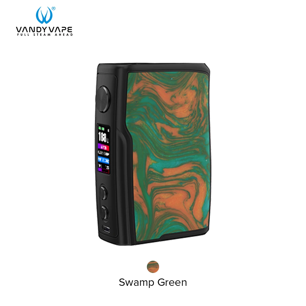 Vandy vape vwell бокс мод 188 Вт Водонепроницаемый стартер Vape мод подходит Двойной 18650 батарея электронная сигарета для танка Атомайзер - Цвет: Swamp Green