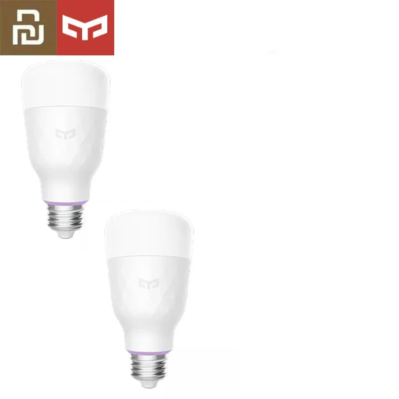 [Английская версия] умный светодиодный светильник Xiao mi Yeelight, цветной, 800 люменов, 10 Вт, E27, лимонная умная лампа для mi Home App, белая/RGB опция - Цвет: 2Pcs White