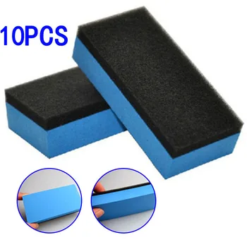 

New Arrival High Quality 10pcs Car Ceramic Coating Sponge Glass Nano Wax Coat Applicator Polishing Pads