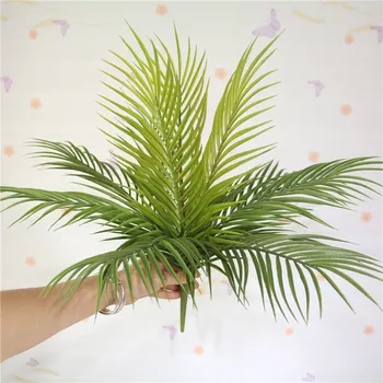 

Plantas artificiales flores decorativas hojas tropicales boda hogar fiesta decoración plástico verde Fern hoja flor Accesorios