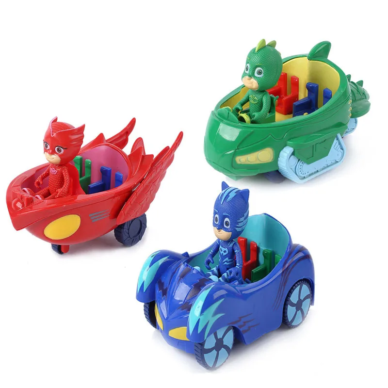 PJ Masks Juguete Original plastic Parking Set PJ Mask Heroes Kids Anime Figure Toys For Children Birthday Party Gifts 2S23