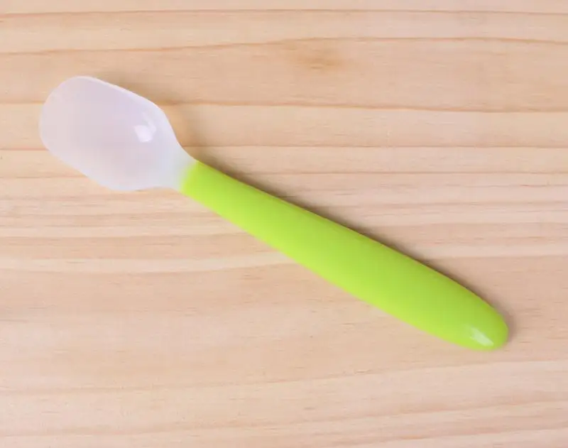 Safe Item Spoon Pure Silicone Spoon Silica Gel Soft Head Infant Child Tableware Silica Gel Baby Products Wholesale