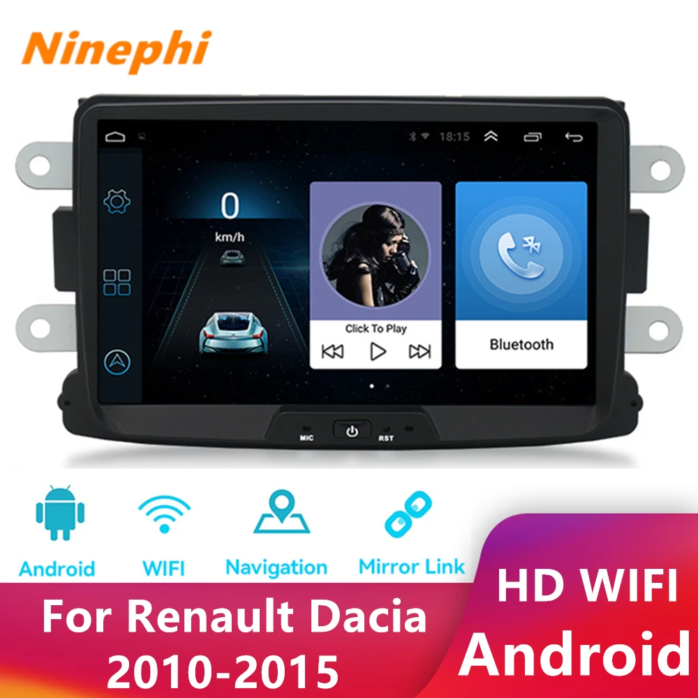 Автомагнитола для Renault Dacia Logan 2012 Duster 2010-2015 2 Din Android Bluetooth Автомобильный