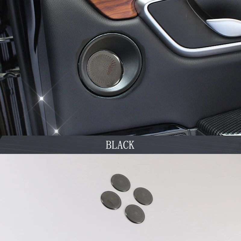Bwen yx74505w Silver CRV Interior Accessories Speaker Cover Frame Trim for 2017 2018 Honda CRV,4 pcs 