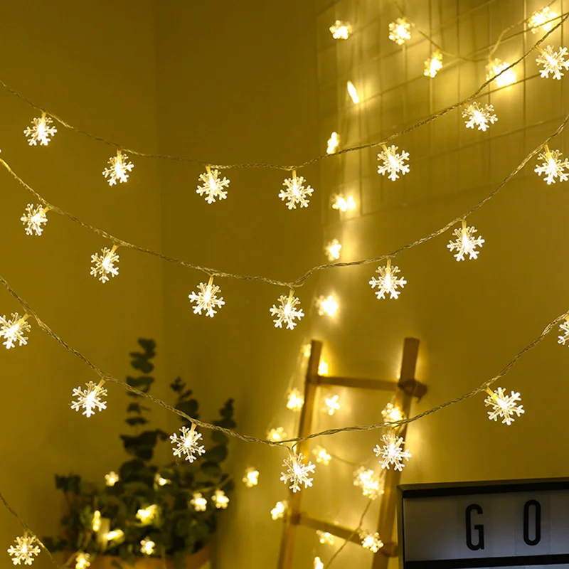 Coffret de décoration,Guirlandes de flocons de neige pour père noël — free download