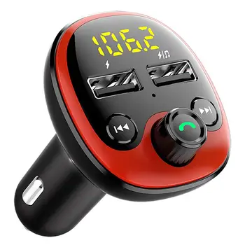 

Wireless Bluetooth Hands-free Car Charger Car MP3 Player Digital Display Screen Car FM TransmitterSupport U Disk/TF Card