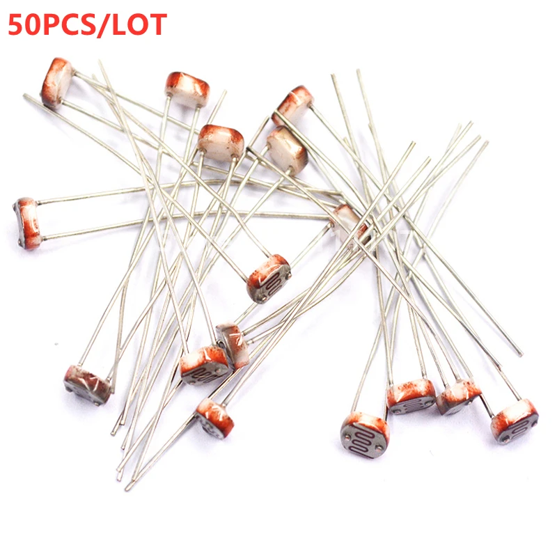 50PCS/LOT 5537 Light Dependent Resistor LDR 5MM Photoresistor Wholesale and Retail Photoconductive Resistance