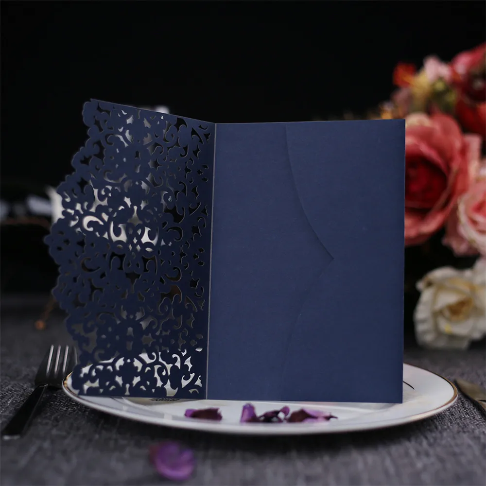  *10Pcs Hollow Delicate Carved Romantic Wedding Party Invitation Card Invitations for Wedding/Busine - 4.00003E+12