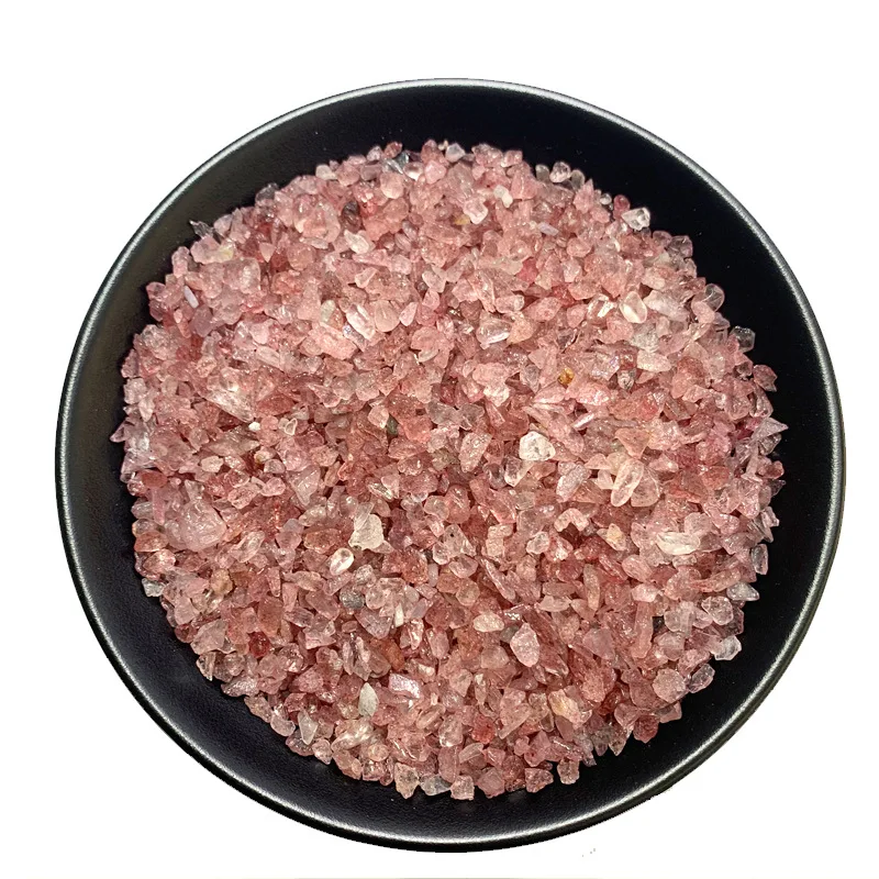 

100g Natural Crystal Natural Strawberry Crystal Degaussing Stone Manicure Landscaping Fish Tank Stone Energy Enhancement Cure