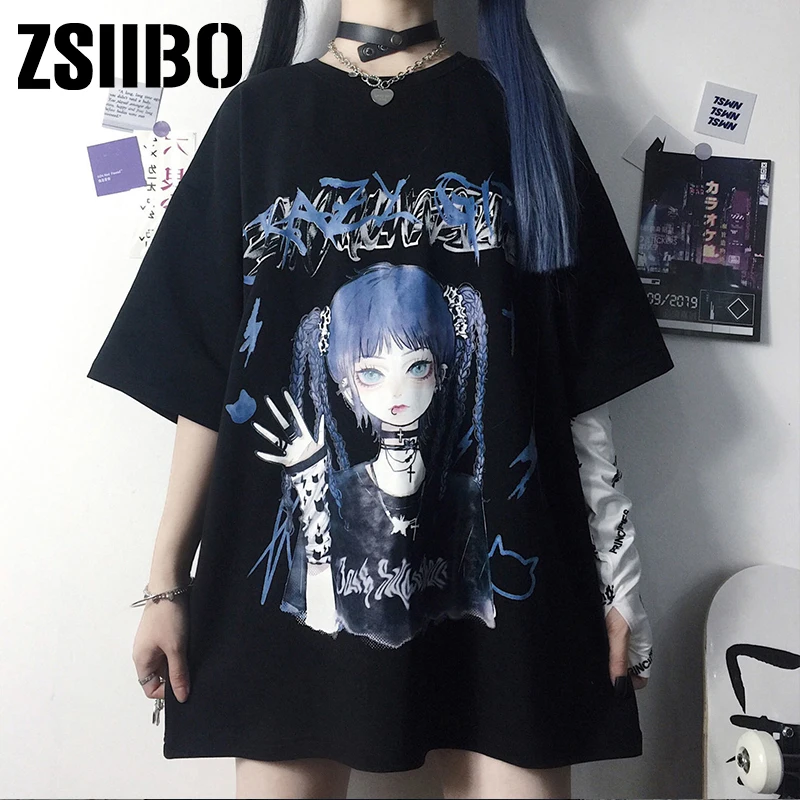 street shirt bratz Rap hip hop Street Rock Harajuku Tshirt Gothic clothes clothing top tee vintage park mall sleeve y2k T-shirt