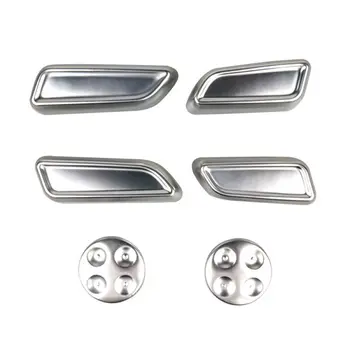 

Trim Switch Button Cover Protector Aluminum Alloy Silver 6pcs Adjustment