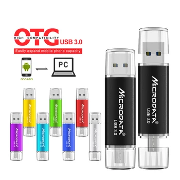 

High speed OTG 2in1 USB 3.0 USB flash drive pen drive 128GB 64GB 32GB 16GB Dual application Pendrive flash disk for Android/PC