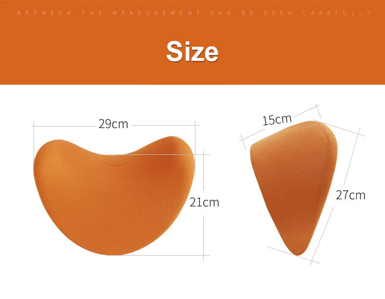 Purenlatex Heart Shape Car Auto Seat Headrest Neck Waist Support Protection Memory Foam (13)