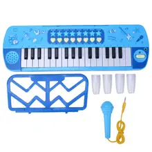 Большая электронная клавиатура музыкальная Инициализация игрушка с микрофоном Детские Музыкальные инструменты игрушка обучение Ранние развивающие игрушки