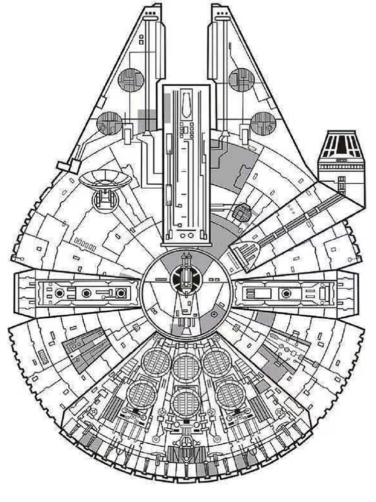 Сокол тысячелетия внутри схема