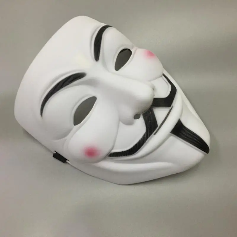Пластиковая маска для хеллоуина взрослых Vendetta из ПВХ косплей Полнолицевая