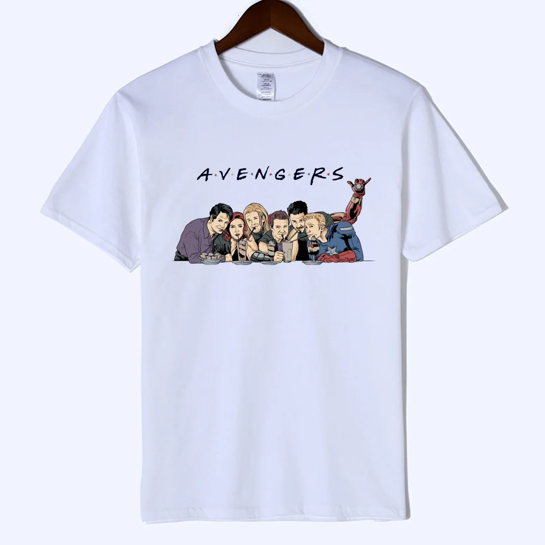 

Summer New Marvel Avengers Endgame Friends T Shirt Men Top Men T-Shirt Short Sleeve Brand White Tee Shirt Tops&Tees Streetwear