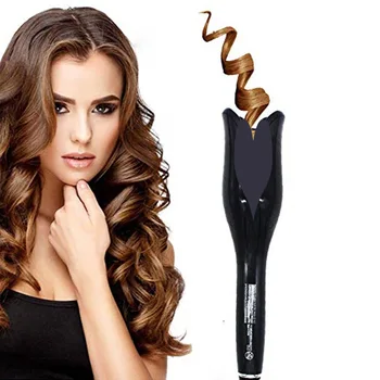 

Rose liquid crystal adjustable temperature lazy automatic curling rod ceramic infrared heating rotating automatic curling