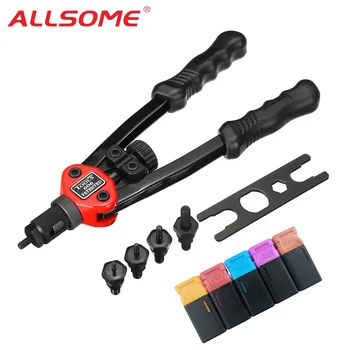 

ALLSOME BT-606 Riveter Gun tool Hand Insert Rivet Nut Tool Manual Mandrels 6-32 8-32 10-24 1/4-20 HT2596