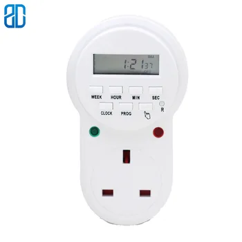

Timing Socket 13A UK Plug Electronic Digital Timer Switch 24 Hour Cyclic EK Plug Kitchen Timer Outlet Programmable Timing Socket