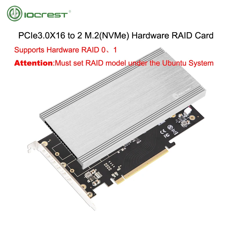 Hardware Raid 0/1 Dual M.2 Nvme Ports To Pcie 3.0 X16 Riser Controller Support Non-bifurcation Motherboard - Add On Cards & Controller Panels - AliExpress