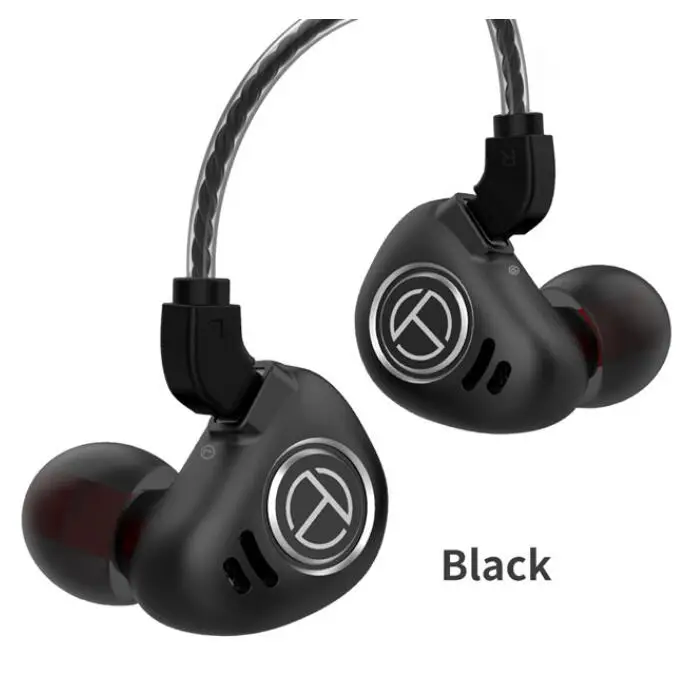 TRN V90 4BA+ 1DD гибридные металлические наушники-вкладыши IEM HIFI DJ монитор для бега спортивные наушники ушные наушники гарнитура V80 BA5 - Цвет: black no mic