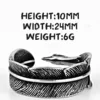 Indian Eagle Feathers Stainless Steel Mens Rings Unique Punk Hip Hop Cool for Male Boyfriend Jewelry Creativity Gift Wholesale 6