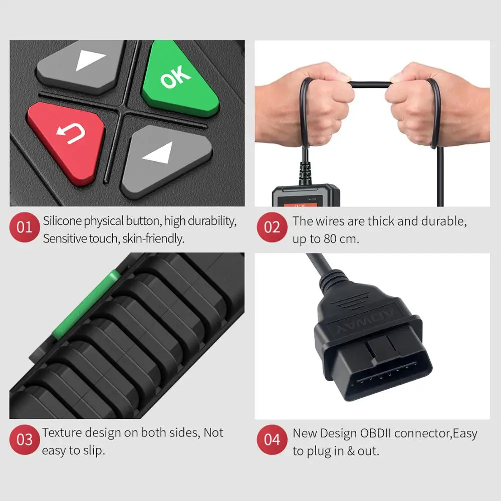 KINGBOLEN YA101 OBDII/EOBD считыватель кодов YA 101 автоматический диагностический инструмент