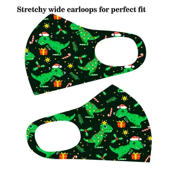 

50PC Children Christmas Mouth Mask Reusable Washable Earloop Kids Facemask 2020 Mascarillas Outdoor School Protected Dustproof #