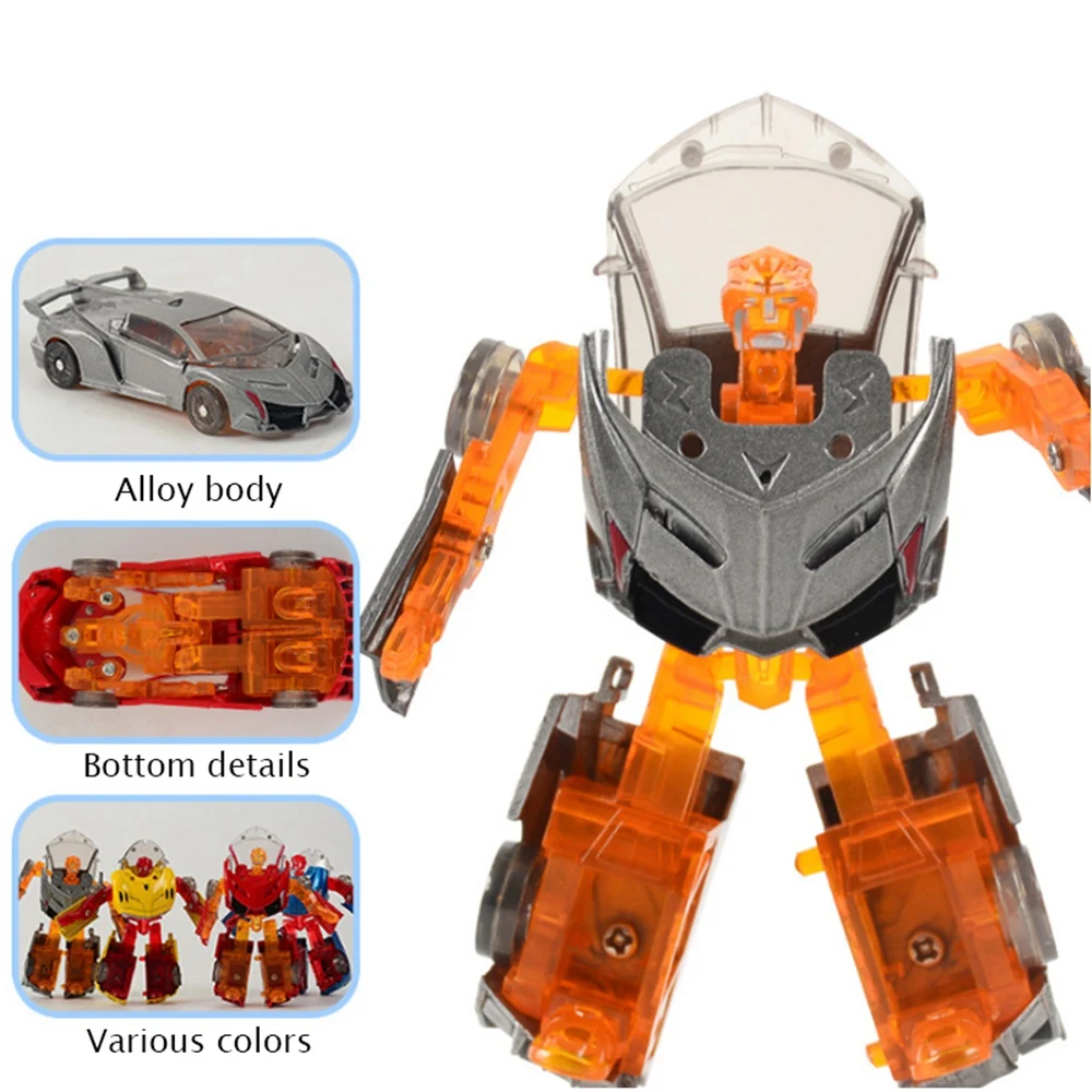 incredible  Children Toy Deformation Alloy Car Models Toy 1:64 Simulation Super Sports Car Toy Metal Diecast Ve