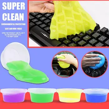 

1Pc Cleaning Soft Glue Reusable Computer Keyboard and Gap Cleaning Glue Soft Cleaning Removal Dust Car Dust Cleaner Glue I8Y4