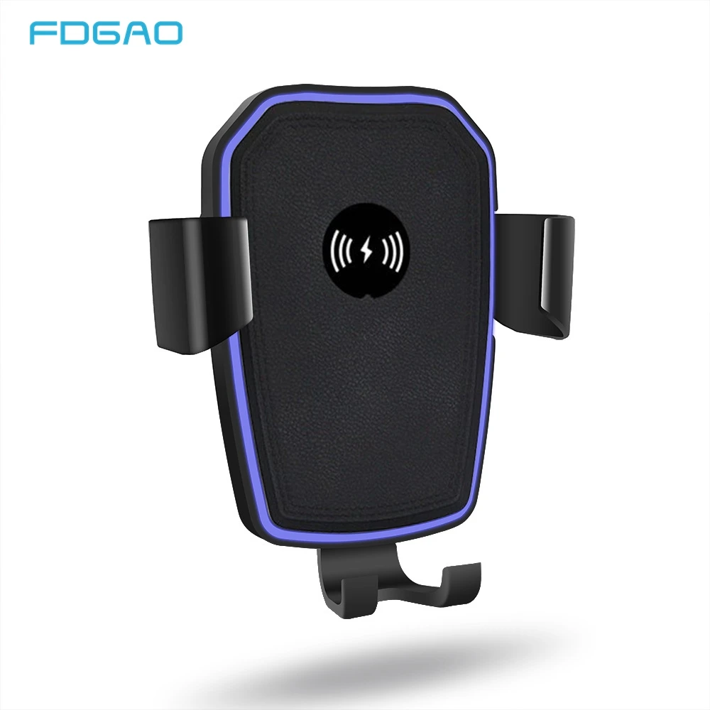 FDGAO автомобильное крепление Qi Беспроводное зарядное устройство для iPhone 11 X XS 8 XR 10 Вт Быстрая зарядка вентиляционное отверстие автоматический гравитационный держатель для samsung S10