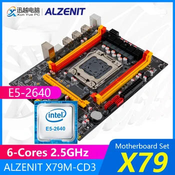 

ALZENIT X79 Motherboard Set X79M-CD3 M.2 MATX With Intel Xeon E5-2640 6-Cores 2.5GHz CPU Support ECC/REG 128GB RAM