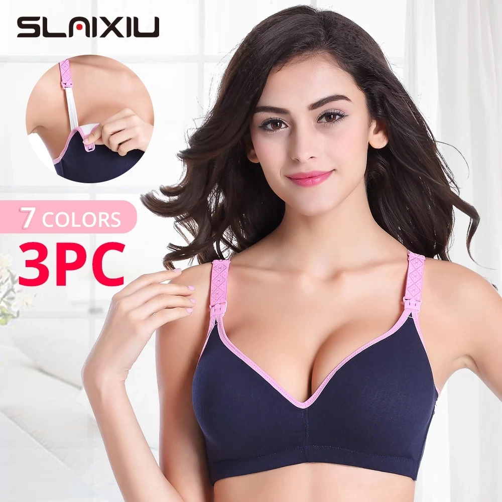 3PC/lot Maternity Nursing Bras Cotton Breastfeeding Pregnant Women Pregnancy Underwear Breast Feeding Bra Clothing cotton maternity nursing bras pregnant breastfeeding pregnancy women underwear breast feeding bra soutien gorge allaitement