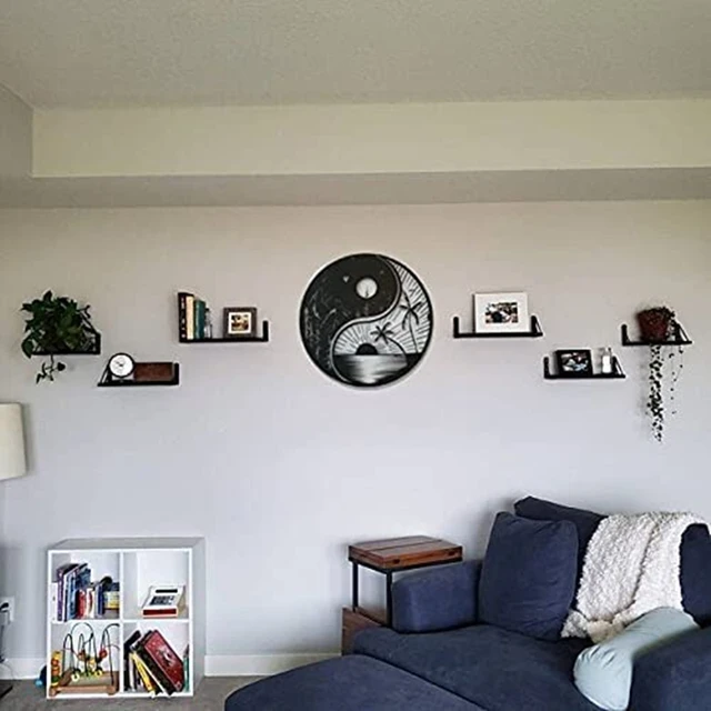 Nap És Holdfém Fal Dekoráció-Kézzel, Fekete/Fehér Dekoráció Yin Yang Inspiráció, Otthoni Természetes Szél Hold - Image 3