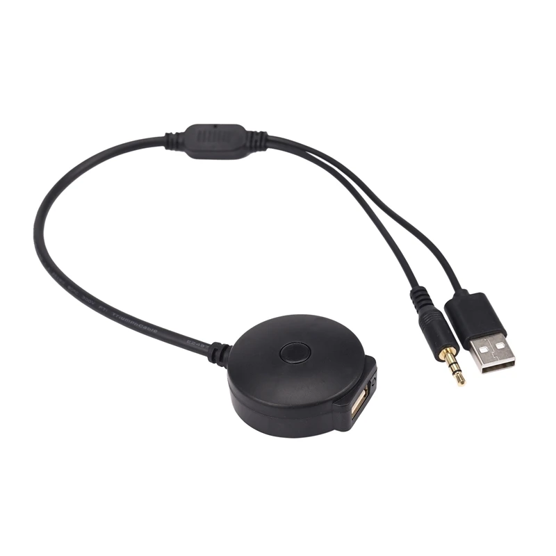 USB и 3 5 мм AUX к Bluetooth аудио Aux гнездовой адаптер для автомобиля BMW Mini Cooper |