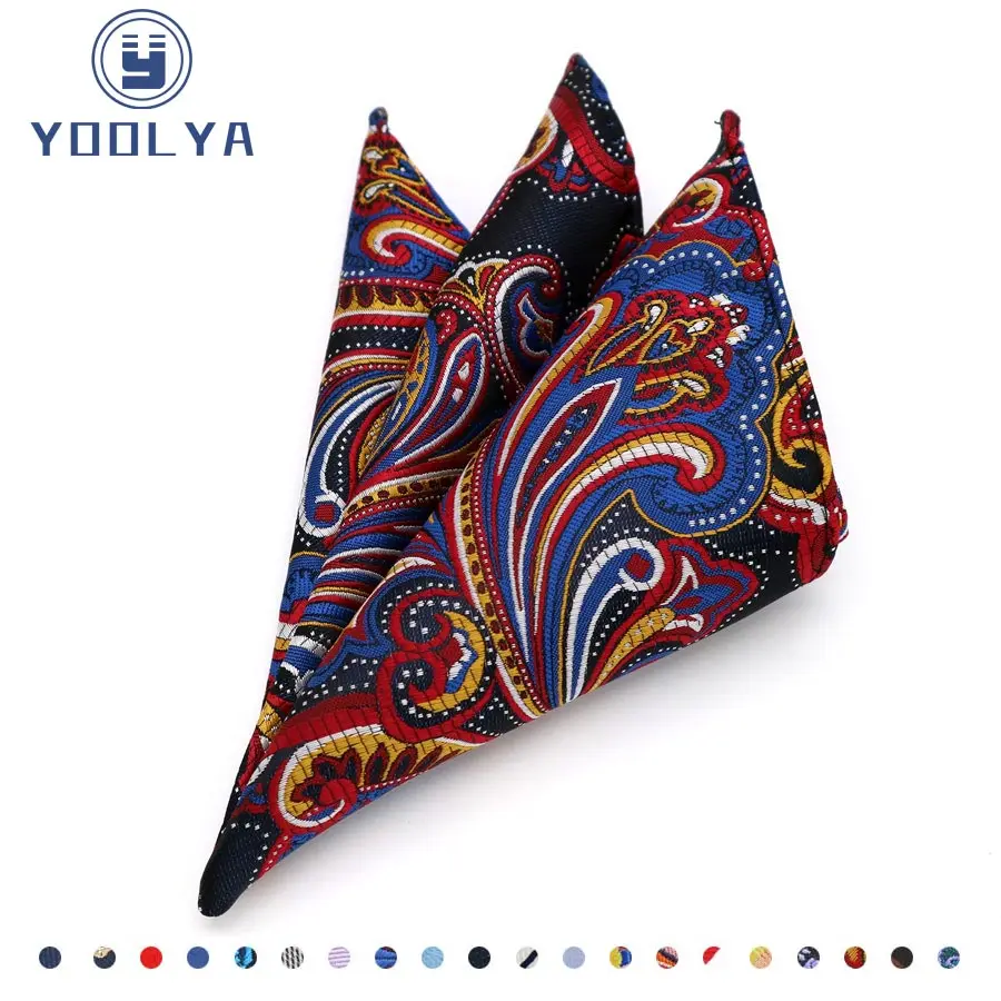 Роскошный мужской шелковый носовой платок с пейсли цветочный жаккардовый тканый