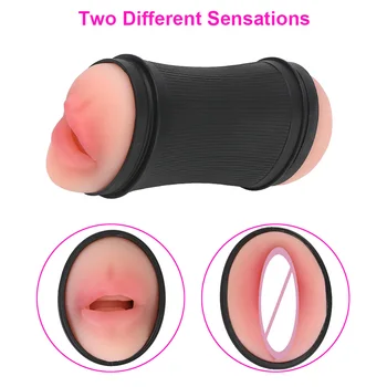 15cm Pump Penis Enlargement Sex Toys For Men Adult Male Masturbator Machine Realistic Vagina Mouth Real Pussy 2 In 1 Erotic Shop 2