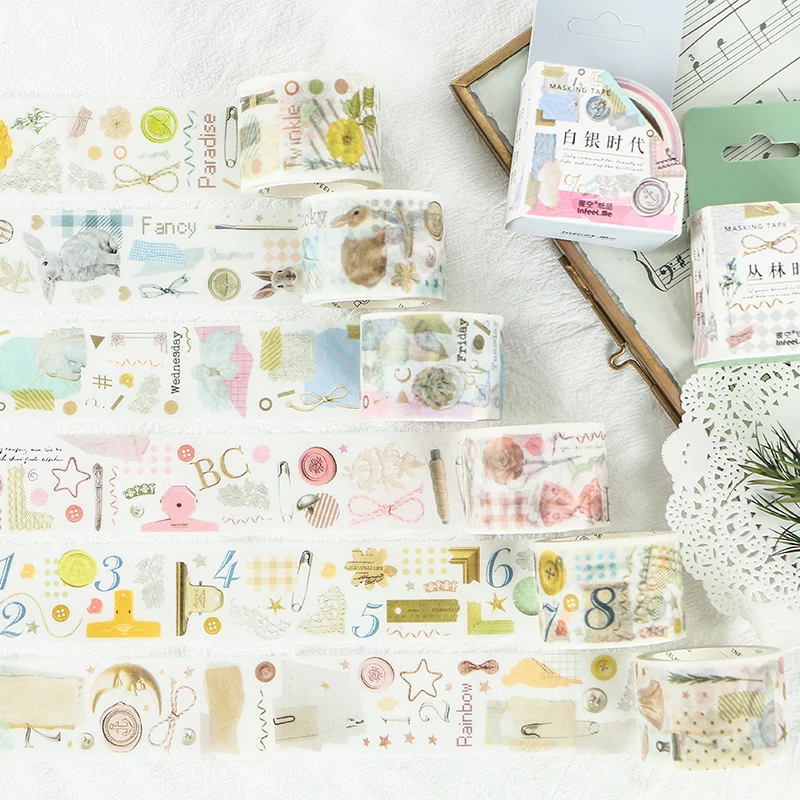 

Girl Handbook Life Bullet Journal Washi Tape set Adhesive Tape DIY Scrapbooking Sticker Label Japanese Masking tape
